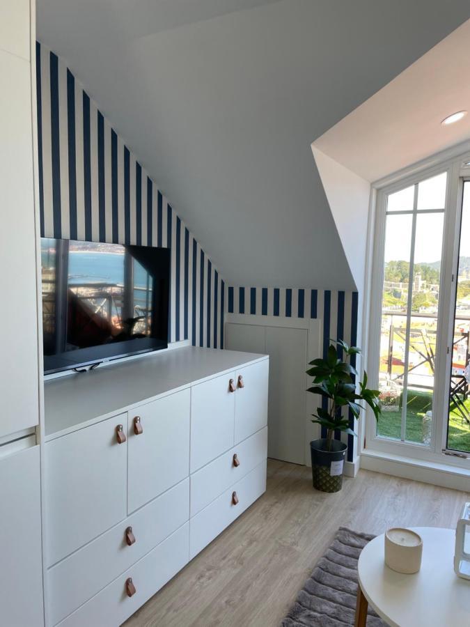 Estudio Impresionantes Vistas Con Terraza Y Piscina Baiona Zewnętrze zdjęcie